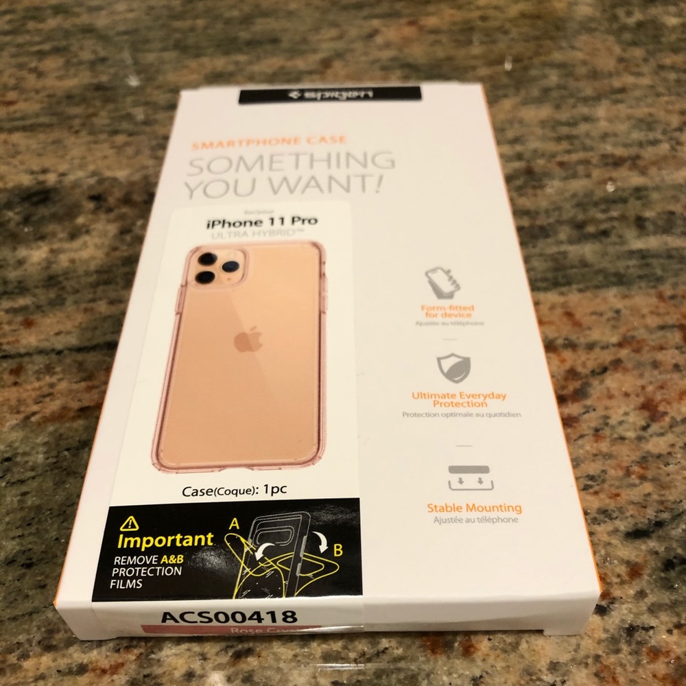iPhone 11 case. Rose crystal color.